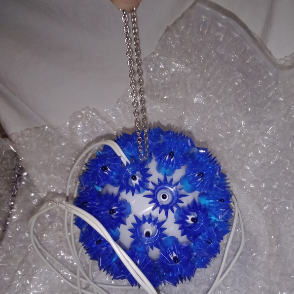 Vintage 2002 Enchanted Forest Christmas 60 Light Motion Sphere 5" 4 Functions - Picture 8 of 11